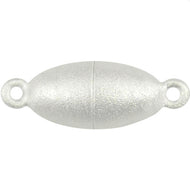 Magnetic clasp Olive 925 silver matt