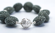 Bracelet  - Stingray Beads gray with beautiful Langer magnetic clasp